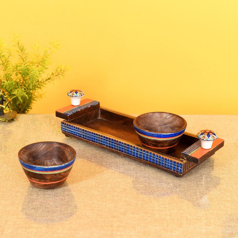 Buy Bumani Handcrafted Serving Bowl With Tray - Three Piece Set Mug & Tea Cup from Vaaree