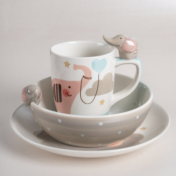 Buy Ellie Handpainted Tea & Snack Set - Three Piece Set Tea Sets & Tea Pots from Vaaree