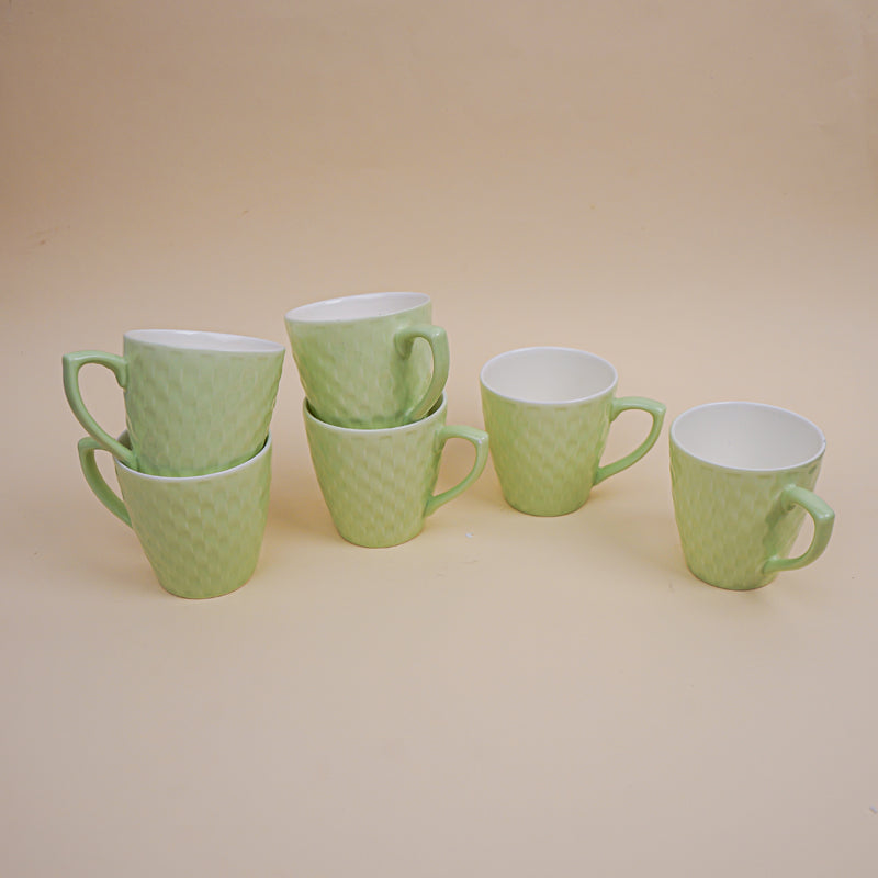 Buy Arviya Light Green Cup (180 ML) - Set Of Six Mug from Vaaree