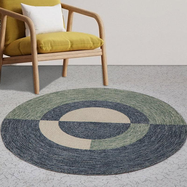 Buy Blue Buzz Round Rug Rugs from Vaaree