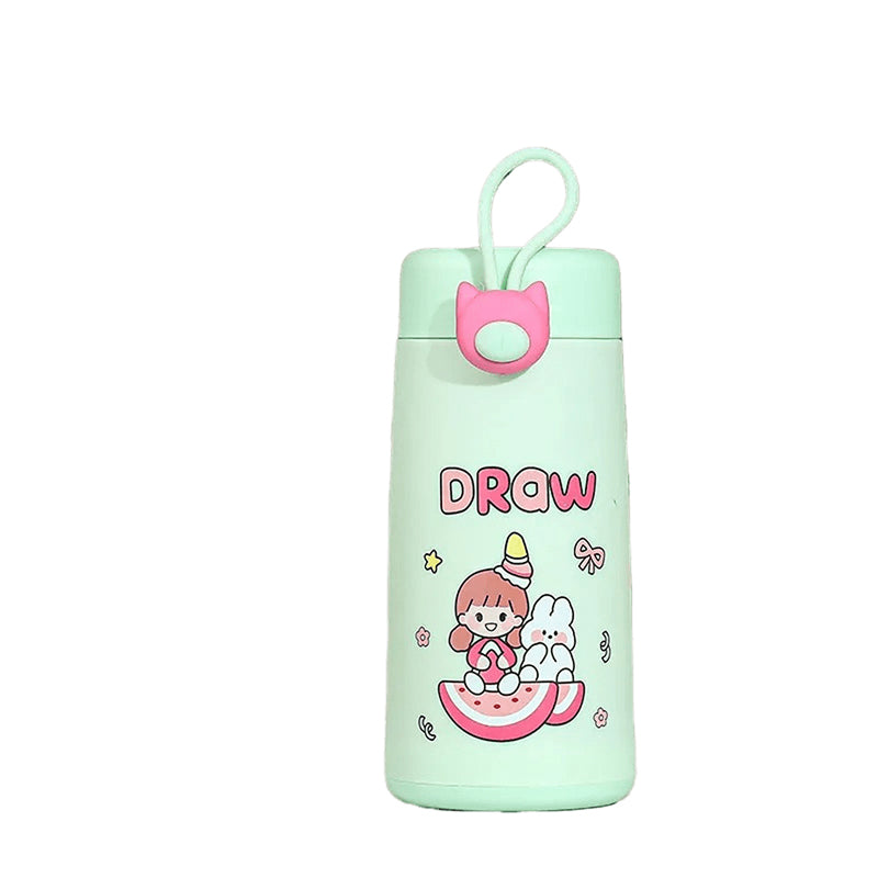 Buy Drow Rainbow Kids Water Bottle (300 ML) - Green Bottle from Vaaree