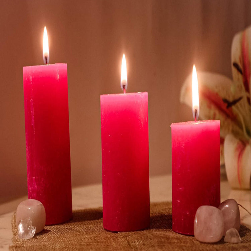 Buy Glorista Rose Scented Candle - Set Of Three Candles from Vaaree