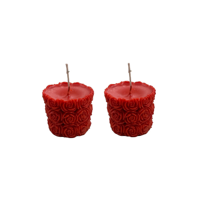 Candles - Rostora Rose Scented Candle - Set Of Two