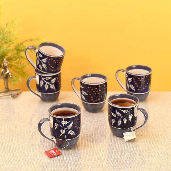 Buy Tishya Ceramic Mug (175 ML) - Set of Six Mugs from Vaaree