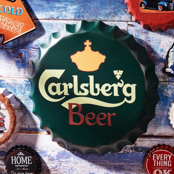 Carlsberg Beer Bottle Cap Wall Accent