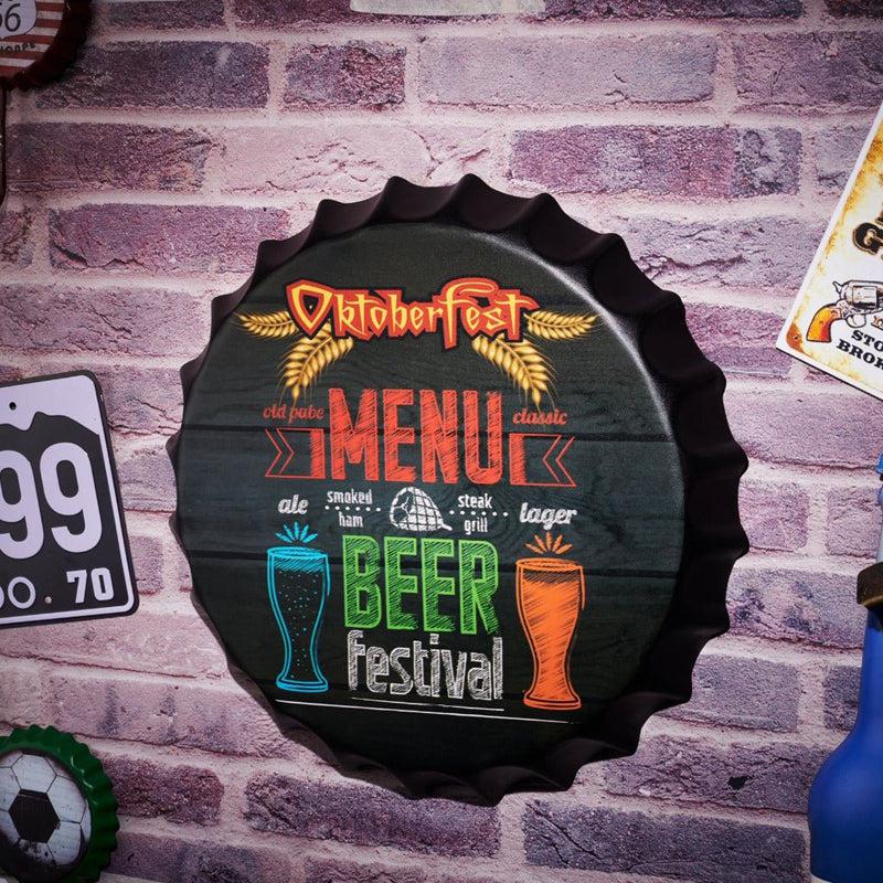 Buy Beer Festival Bottle Cap Wall Accent Wall Accents from Vaaree