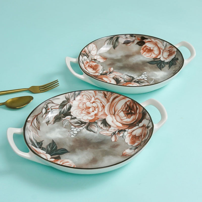 Buy Maduva Floral Platter - Set Of Two Platter from Vaaree