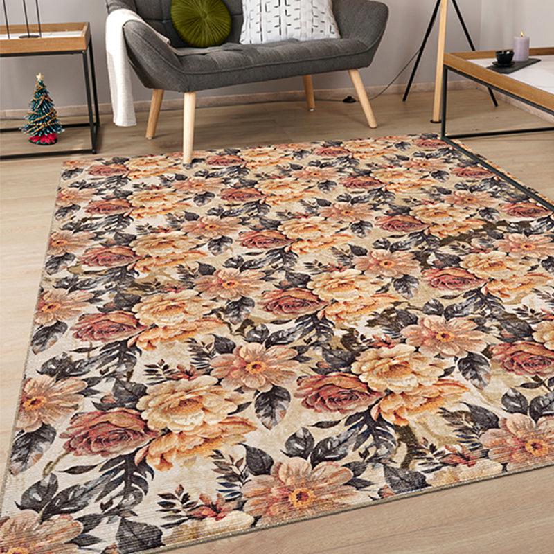 Buy Charlotte Floral Carpet - Beige Carpet from Vaaree