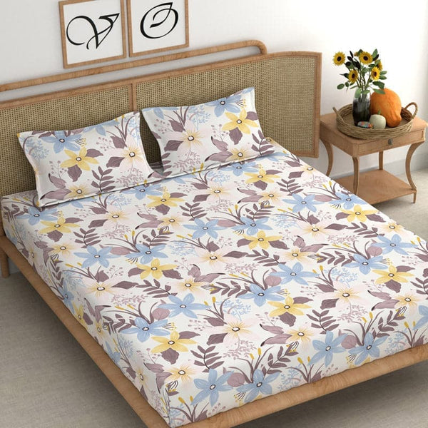 Buy Kay Flowery Bedsheet at Vaaree online | Beautiful Bedsheets to choose from