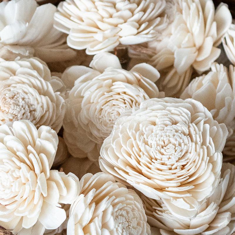 Buy Esta Sola Wood Rose Flower (White) - Set Of Ten Artificial Flowers from Vaaree