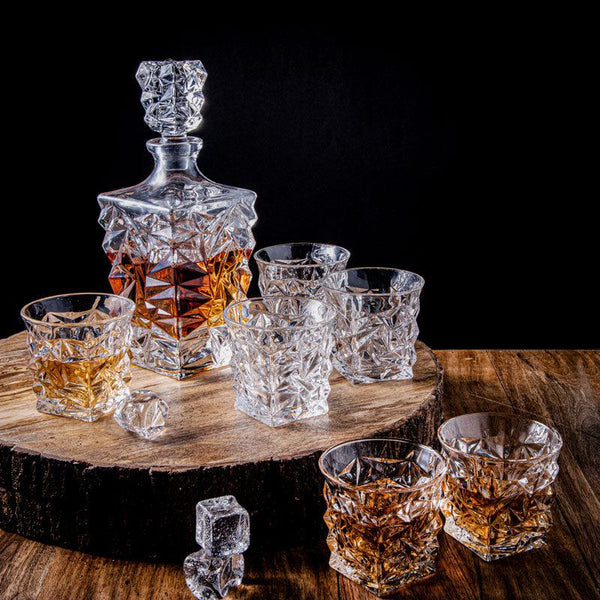 Reifa Decanter & Glass (900 ML/250 ML) - Seven Piece Set