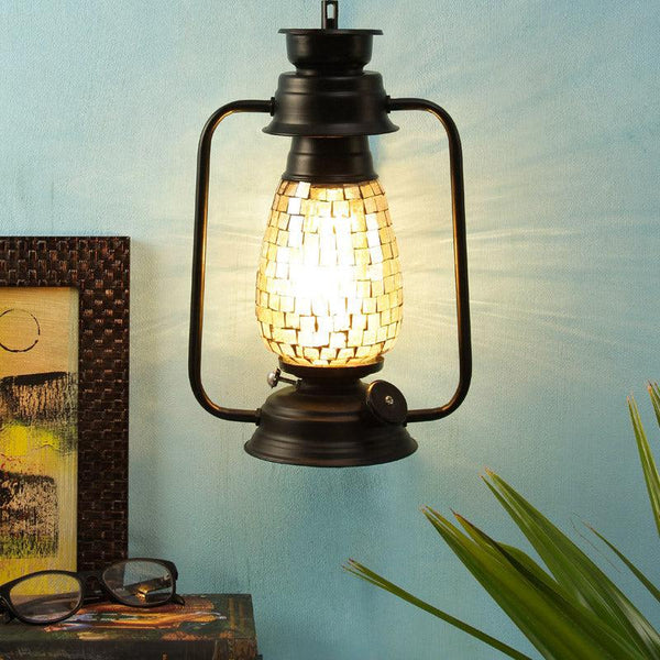 Buy Avina Mosaic Lantern Wall Lamp - Black Wall Lamp from Vaaree