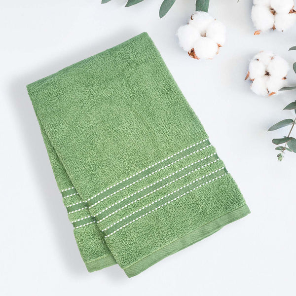 Buy Micro Cotton LuxeDry Comfort Solid Bath Towel - Green Bath Towels from Vaaree