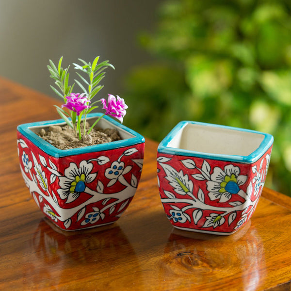 Buy Heritage Roots Handpainted Planter - Set Of Two Pots & Planters from Vaaree