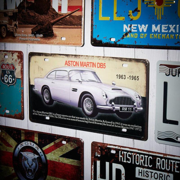 Aston Martin Db5 Sign Plate Wall Accent