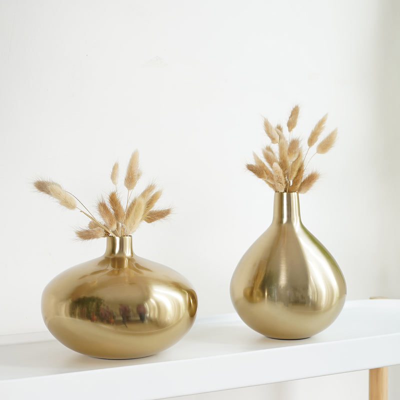 Buy Elory Elda Metal Vase - Set Of Two Vase from Vaaree