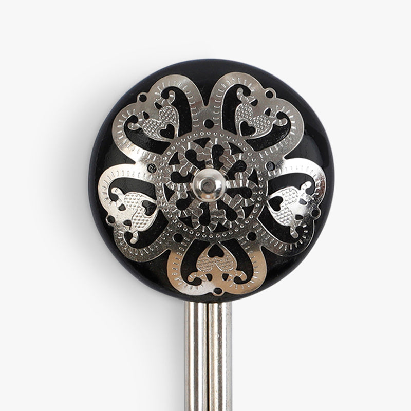 Buy Rana Floral Filigree Wall Hook - Black Hooks & Key Holders from Vaaree