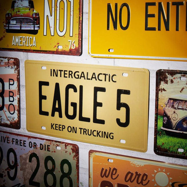 Intergalactic Eagle 5 Sign Plate Wall Accent