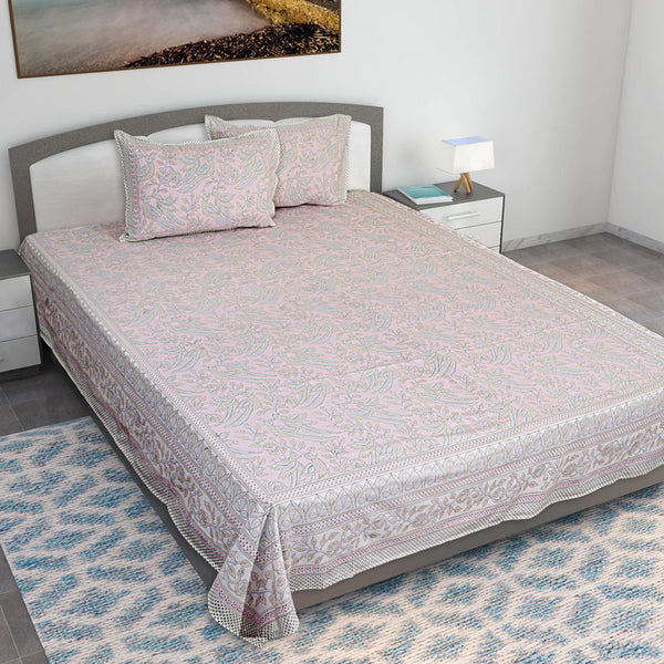 Buy Irava Floral Bedsheet - Pink Bedsheets from Vaaree