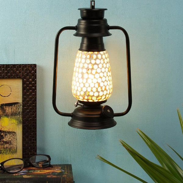 Buy Navina Mosaic Lantern Wall Lamp - Black Wall Lamp from Vaaree