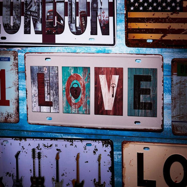 Love Sign Plate Wall Accent