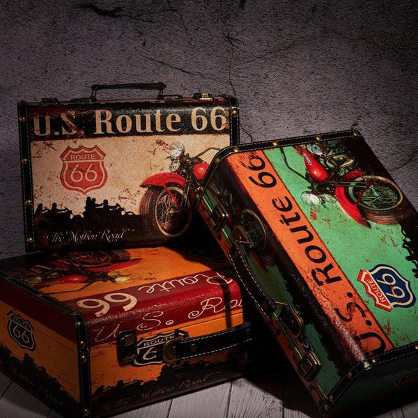 U.S Route 66 Moto Storage Box - Orange