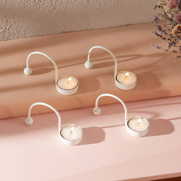 Buy Zuria Tealight Candle Holder (White) - Set of Four Tea Light Candle Holders from Vaaree