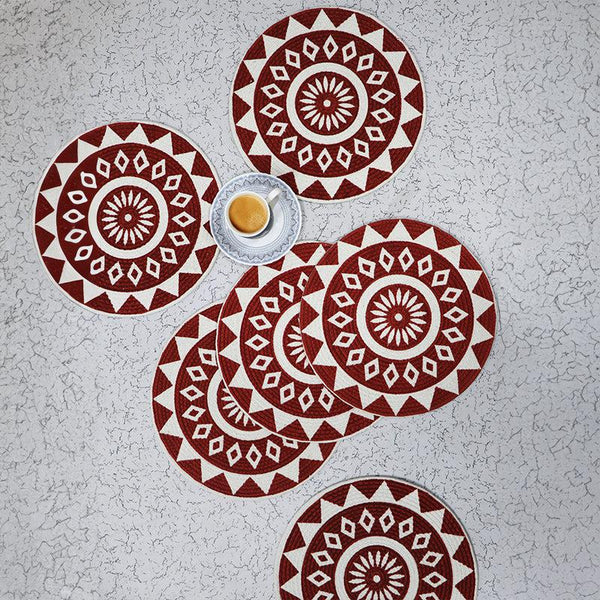 Buy Aniksha Round Placemat - Set Of Six Table Mats from Vaaree