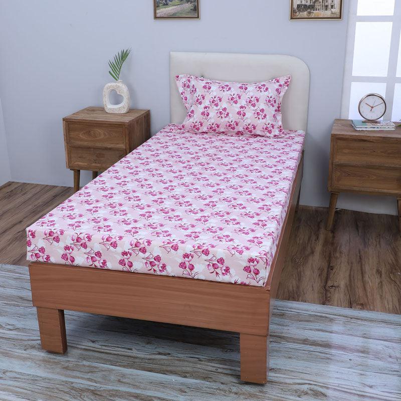 Buy Gemonisis Printed Bedsheet - Pink Bedsheets from Vaaree