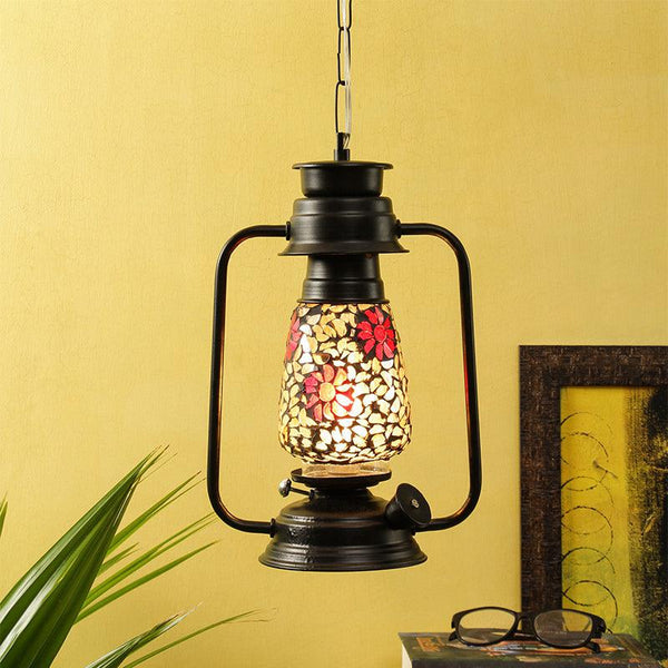 Buy Phoolkari Mosaic Lantern Ceiling Lamp - Black Ceiling Lamp from Vaaree