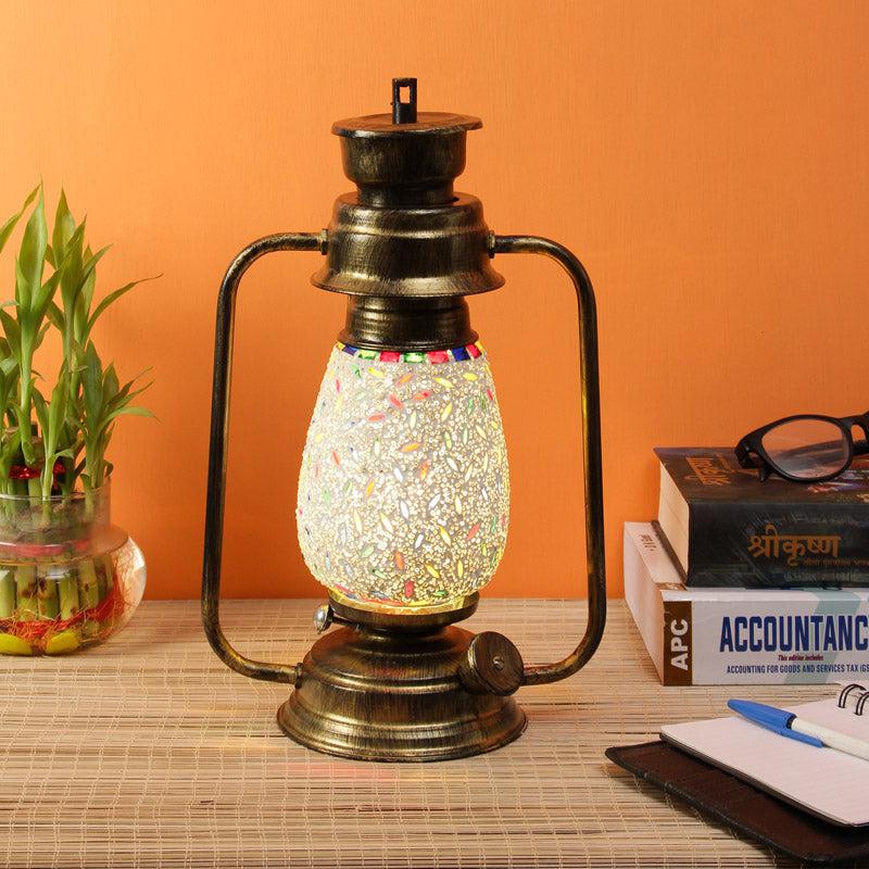 Buy Siera Mosaic Lantern Table Lamp - Gold Table Lamp from Vaaree