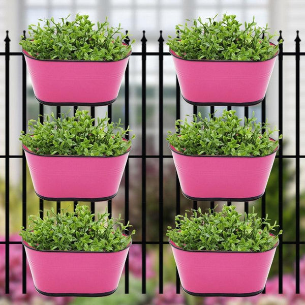 Buy Blossom Bud Planter (Pink) - Set Of Six Pots & Planters from Vaaree