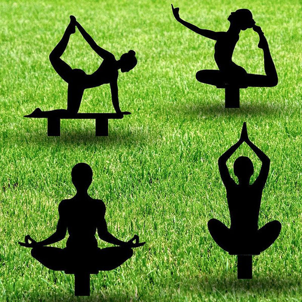 Buy Yoga Mantra Garden Stakes - Set Of Four Garden Stake from Vaaree