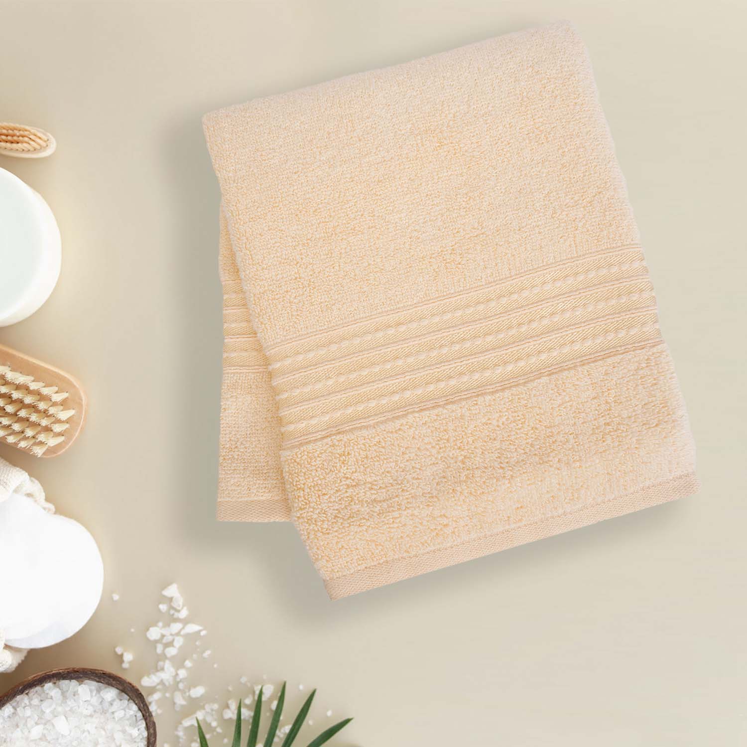 Buy Micro Cotton LuxeDry Soothe Bath Towel - Beige Bath Towels from Vaaree