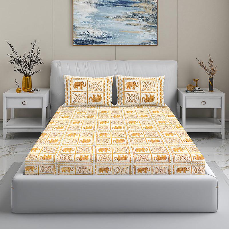 Buy Jaipur Jumbo Bedsheet - Yellow Bedsheets from Vaaree