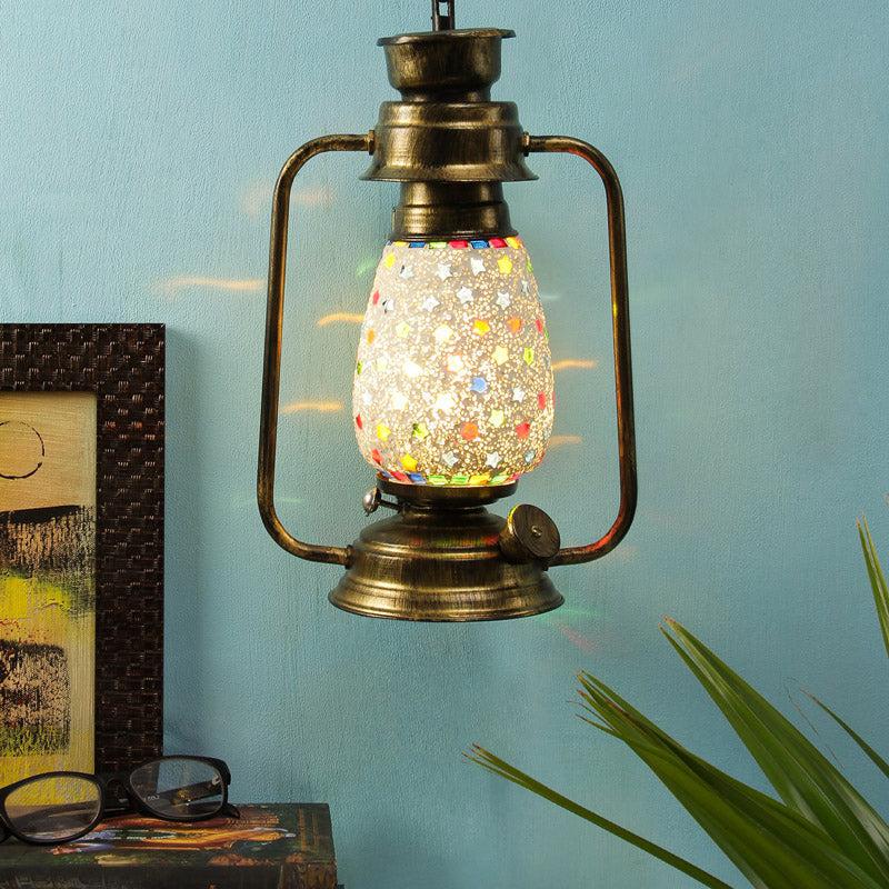 Buy Divyara Mosaic Lantern Wall Lamp - Gold Wall Lamp from Vaaree