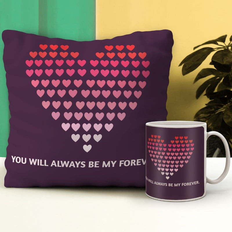 Buy Hearty Grade Cushion Cover & Mug (300 ML) - Two Piece Set Gift Box from Vaaree