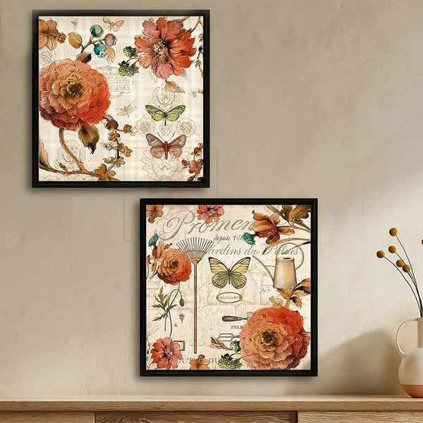 Buy Crawford Floral Wall Art - Set Of Two Wall Art & Paintings from Vaaree