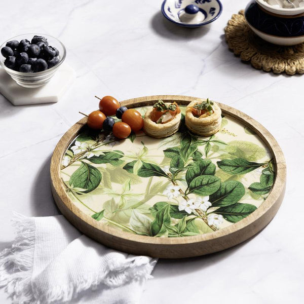 Buy Lush Green Round Platter Platter from Vaaree