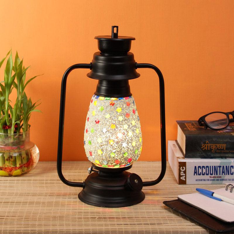 Buy Divyara Mosaic Lantern Table Lamp - Black Table Lamp from Vaaree