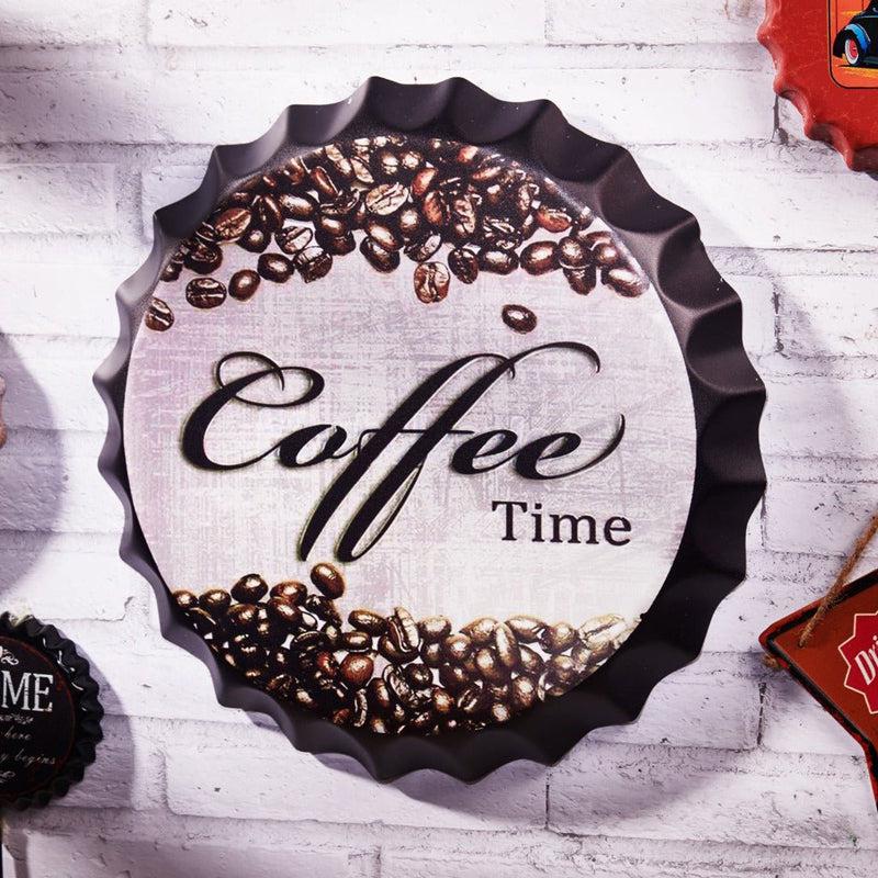 Buy Coffee Time Bottle Cap Wall Accent Wall Accents from Vaaree