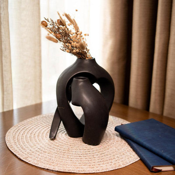 Buy Carbon Harmony Vase - Set Of Two Vase from Vaaree