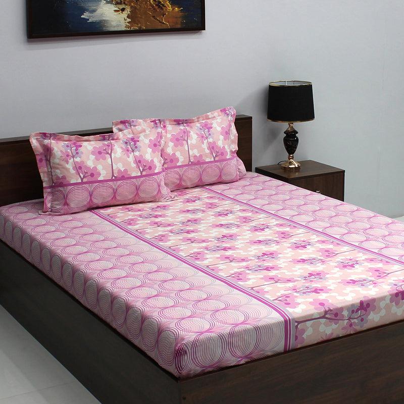 Buy Warhi Floral Bedsheet - Pink Bedsheets from Vaaree