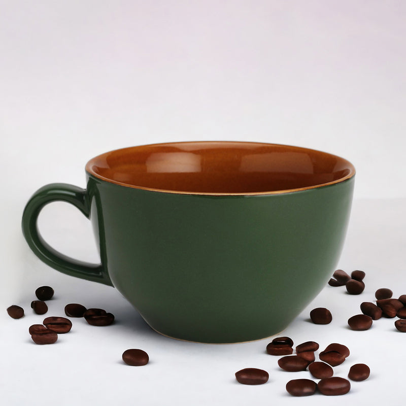 Buy Ruby Ceramic Mug (Green) - 350 ML Mug & Tea Cup from Vaaree