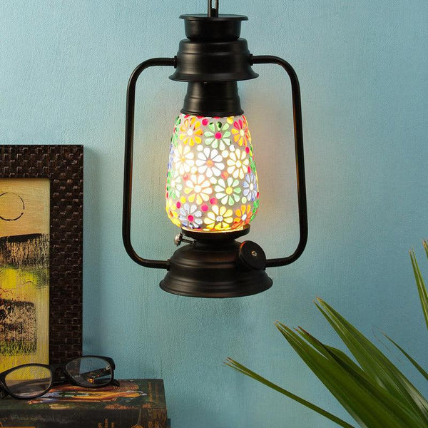 Buy Madhura Mosaic Lantern Wall Lamp - Black Wall Lamp from Vaaree