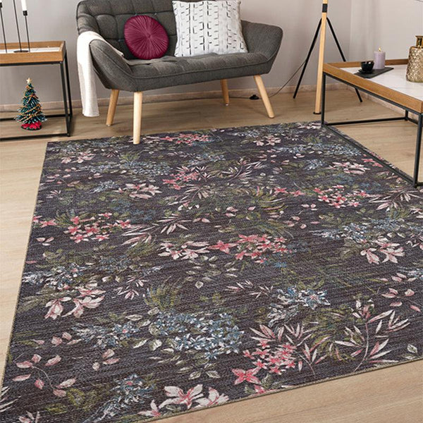 Buy Lily Floral Carpet - Brown & Pink Carpet from Vaaree