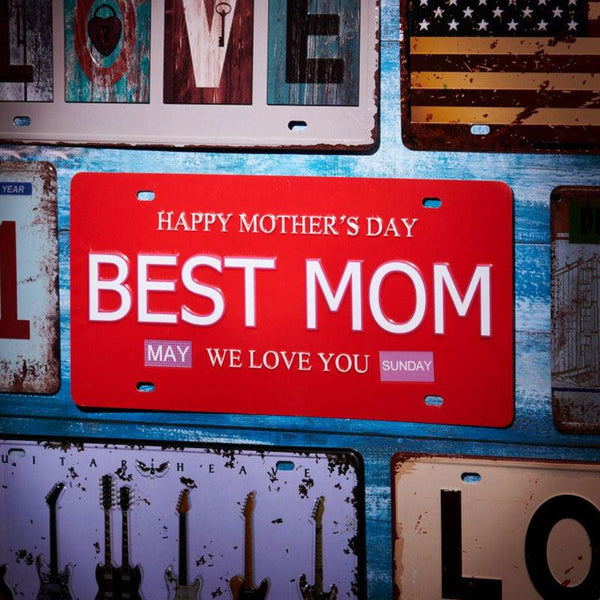 Happy Mothers Day Sign Plate Wall Accent