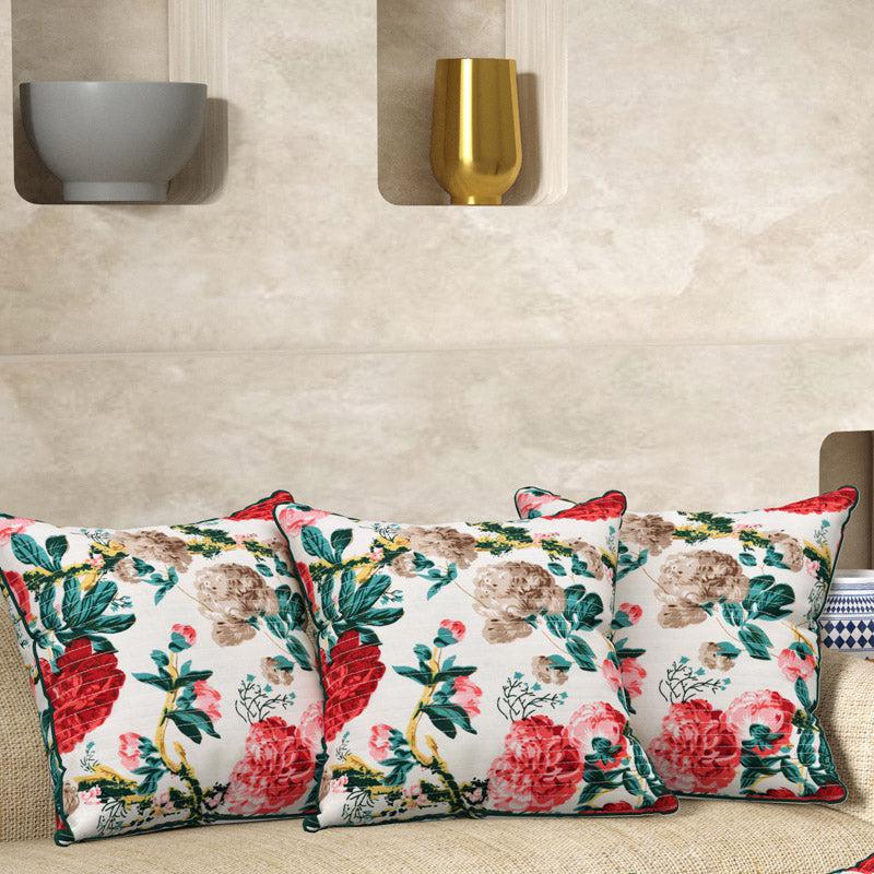 Buy Mansa Floral Cushion Cover - Set Of Three Cushion Cover Sets from Vaaree