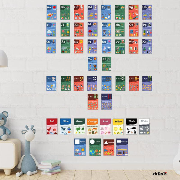 Learn & Play Wall Poster - Set of Forty Eight