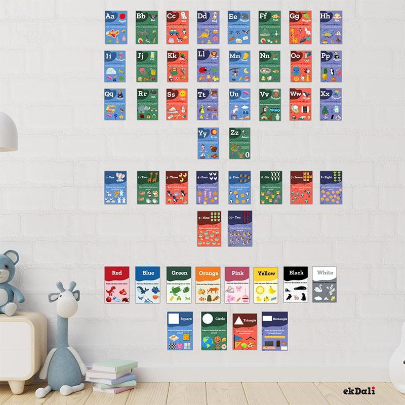 Buy Learn & Play Wall Poster - Set of Forty Eight Wall Poster from Vaaree